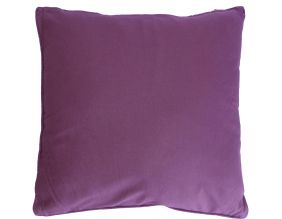 Coussin en coton coloré Salsa 45 cm (Aubergine)