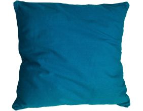 Coussin en coton coloré Salsa 45 cm (Bleu Canard)