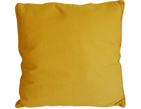 Coussin en coton coloré Salsa 60 cm (Jaune Moutarde)