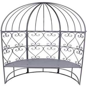 Banc demi-cercle en fer Belle Époque