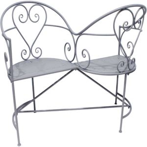 Banc 2 places en fer Belle Époque