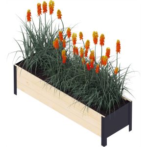 Jardinière en bois et métal Modern (Bas)