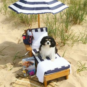 Chaise longue d'extérieur pour enfant avec parasol