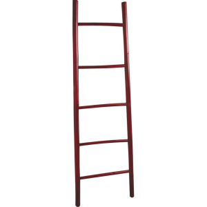 Échelle porte serviette en bambou (Rouge)