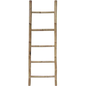 Échelle porte serviette en bambou verni (Naturel)
