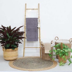 Échelle porte serviette en bambou verni (Naturel)