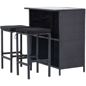 Ensemble bar et 2 tabourets de jardin Knock