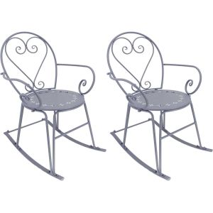 Fauteuil à bascule en fer Belle Époque