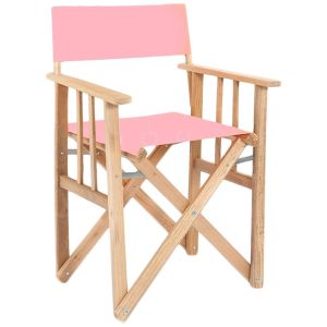 Fauteuil pliable réalisateur en eucalyptus pour enfant (Rose)