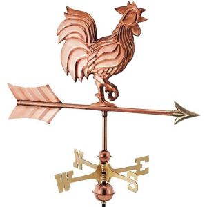 Girouette en cuivre (Coq chantant)