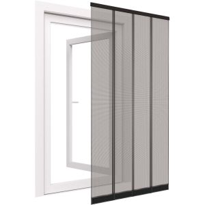 Rideau moustiquaire pour porte fenêtre en polyester (4 lamelles - 100x220 cm)