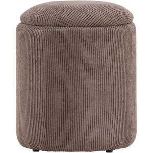 Pouf coffre en polyester Limpen (Velours marron)