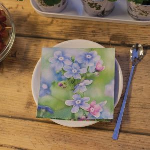 Serviette en papier de soie avec motifs (Lot de 20) (Fleurs)