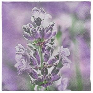 Serviette en papier de soie avec motifs (Lot de 20) (Fleurs)