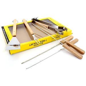 Set ustensiles à barbecue 7 pièces