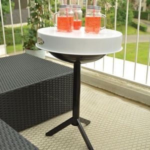 Table barbecue avec plateau amovible (Plateau blanc)