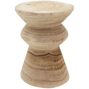 Tabouret en bois paulownia (Pion naturel)