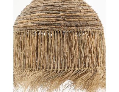 Abat-jour en abaca avec franges