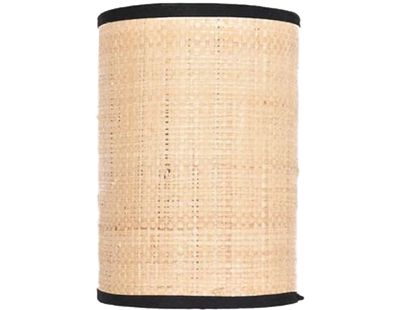 Abat-jour pour applique en raphia noir Lune