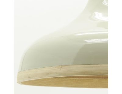 Abat-jour luminaire en bambou laqué (Beige)