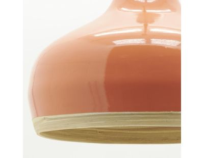 Abat-jour luminaire en bambou laqué (Orange)