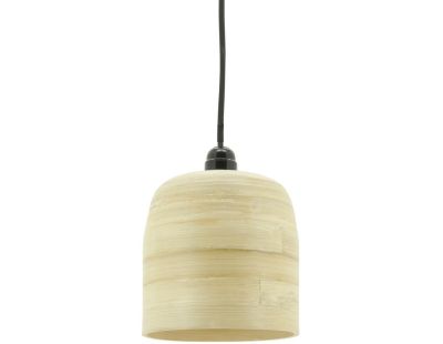 Abat-jour cloche en bambou naturel