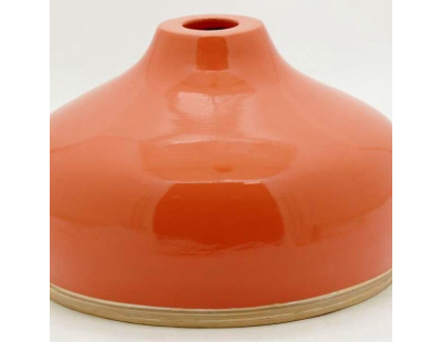 Abat-jour luminaire en bambou laqué (Orange)