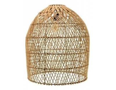 Abat-jour nasse en rotin naturel