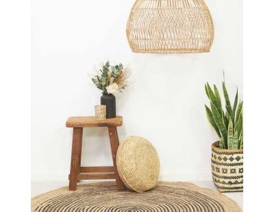 Abat-jour en rotin naturel (Rond)