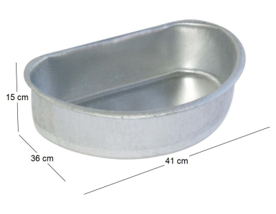 Abreuvoir-mangeoire demi-lune