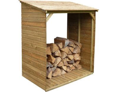 Abri bûches en bois avec plancher Tim (150 x 100 x 180 cm)