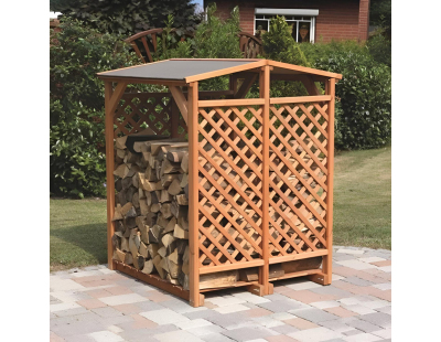 Abri bûches double en pin Brême