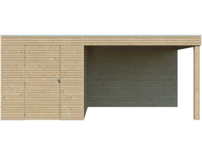 Abri de jardin 210 x 210 cm Qube (Abri avec extension)