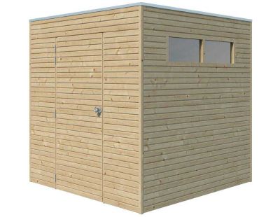 Abri de jardin 210 x 210 cm Qube (Abri et plancher)