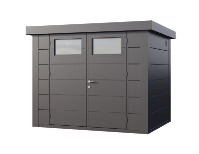 Abri de jardin moderne en acier porte double 5,6 m² Eleganto 2721 (Anthracite)