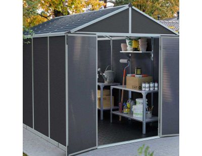 Abri de jardin en polycarbonate et aluminium Rubicon (7.2 m²)