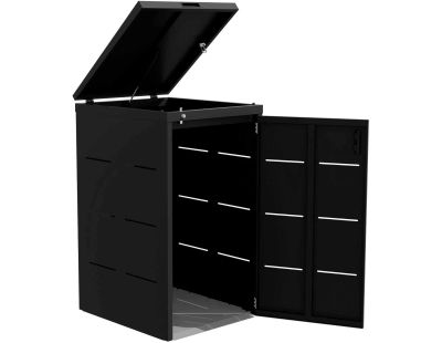 Abri poubelle en acier Cestino (Noir)