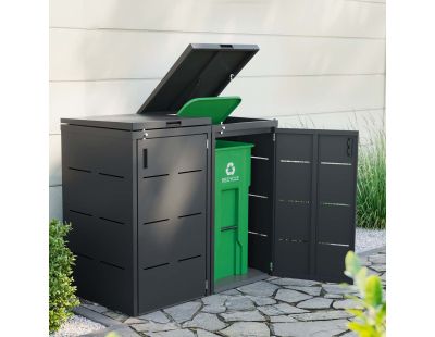 Abri poubelle en acier Cestino (Anthracite)