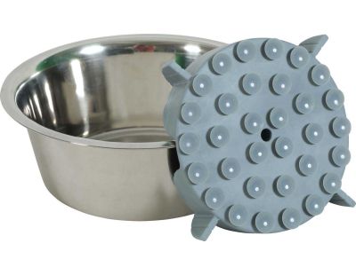 Adaptateur anti glouton en silicone Slow feeder (Gris)