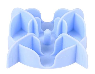 Adaptateur anti glouton en silicone Slow feeder (Bleu)