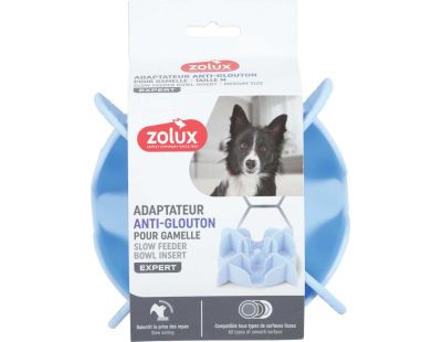 Adaptateur anti glouton en silicone Slow feeder (Bleu)