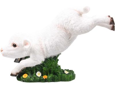 Agneau sautant en résine 38 x 16 x 25.5 cm