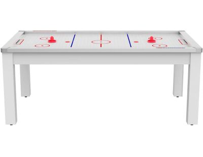 Air Hockey convertible table 8 personnes Toronto (Blanc laqué et blanc (surface de jeu))