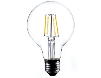 Ampoule ronde LED droit transparent 12 cm (Unitaire)