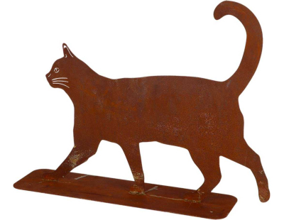 Animal de compagnie décoratif en métal rouillé (Chat qui marche)