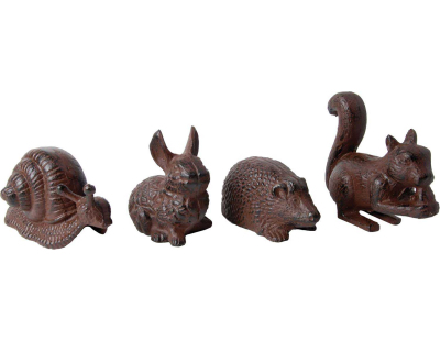 Animaux du jardin en fonte (Lot de 4) (Modèle 2)