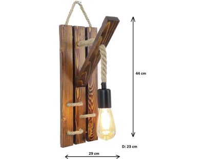 Applique en bois et corde Aplik