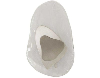 Applique murale en verre Ocean 21 x 8 x 31 cm (Argent et blanc)