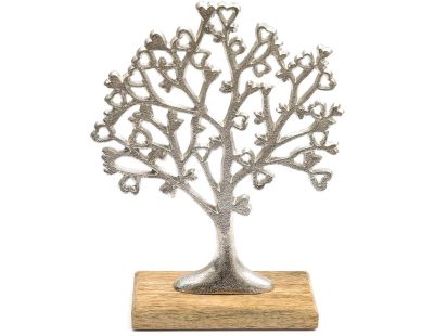 Arbre décoratif en aluminium et bois de manguier Arbre de vie (Taille 1)