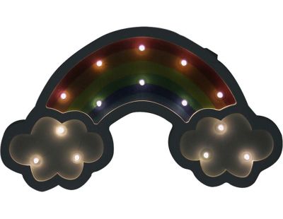 Arc en ciel lumineux en bois 35 cm
